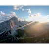 Colourful sun flares of the Julian Alps.